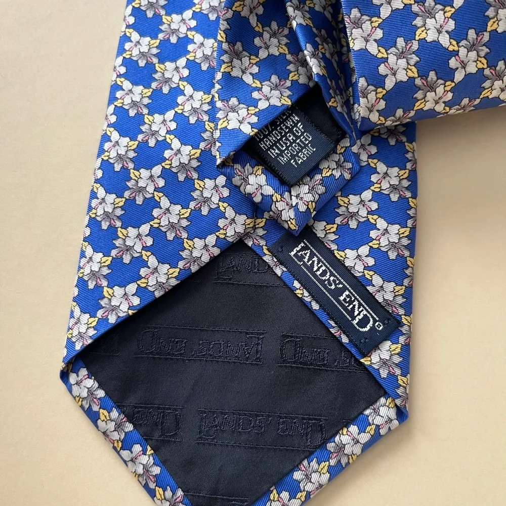 Blue‎ Floral Men's Tie